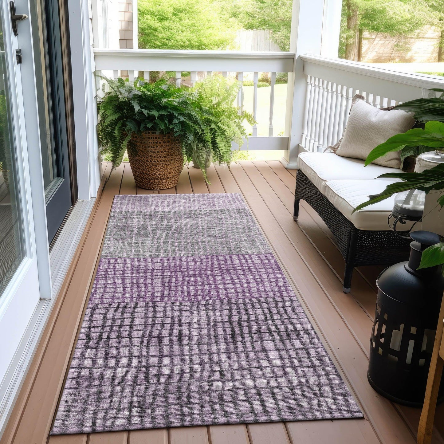 Raeon Plum Washable Indoor-Outdoor Rug