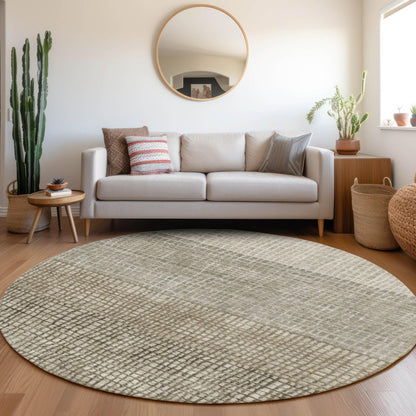 Raeon Taupe Washable Indoor-Outdoor Rug