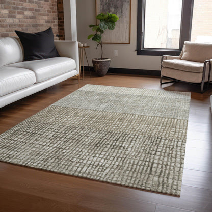 Raeon Taupe Washable Indoor-Outdoor Rug