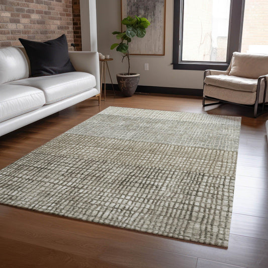 Raeon Taupe Washable Indoor-Outdoor Rug