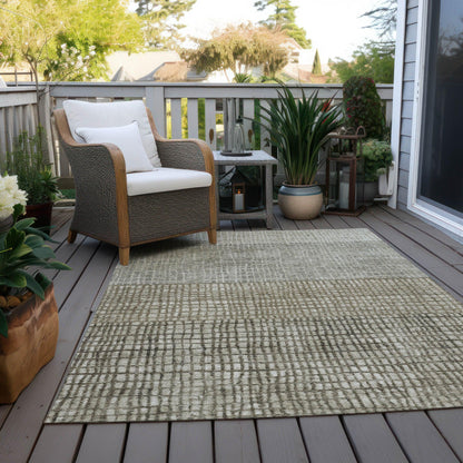 Raeon Taupe Washable Indoor-Outdoor Rug