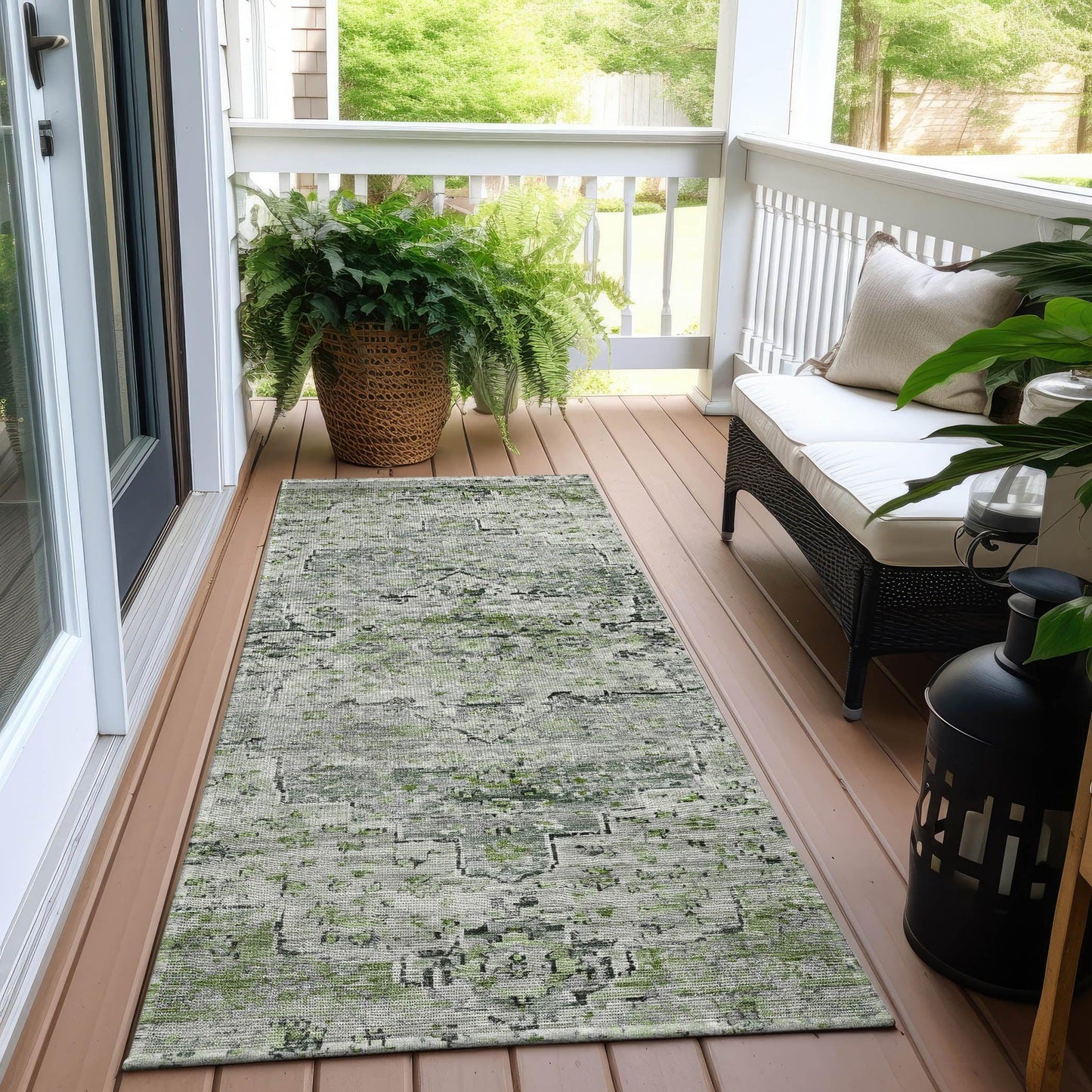 Raeor Aloe Washable Indoor-Outdoor Rug