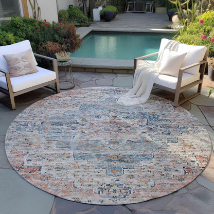 Raeor Beige Washable Indoor-Outdoor Rug