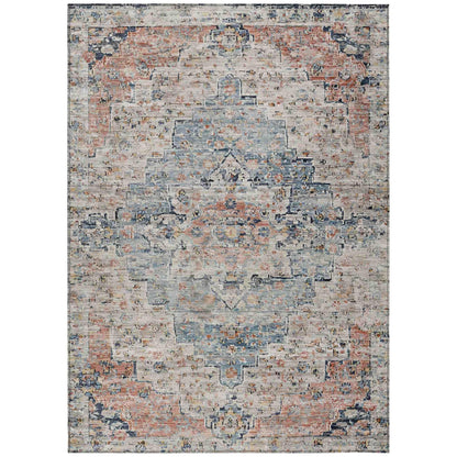 Raeor Beige Washable Indoor-Outdoor Rug