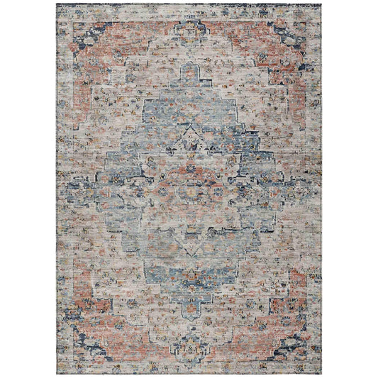 Raeor Beige Washable Indoor-Outdoor Rug