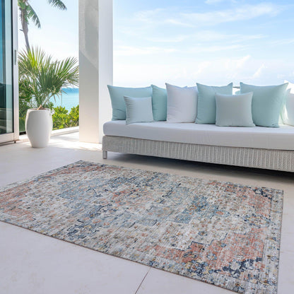 Raeor Beige Washable Indoor-Outdoor Rug