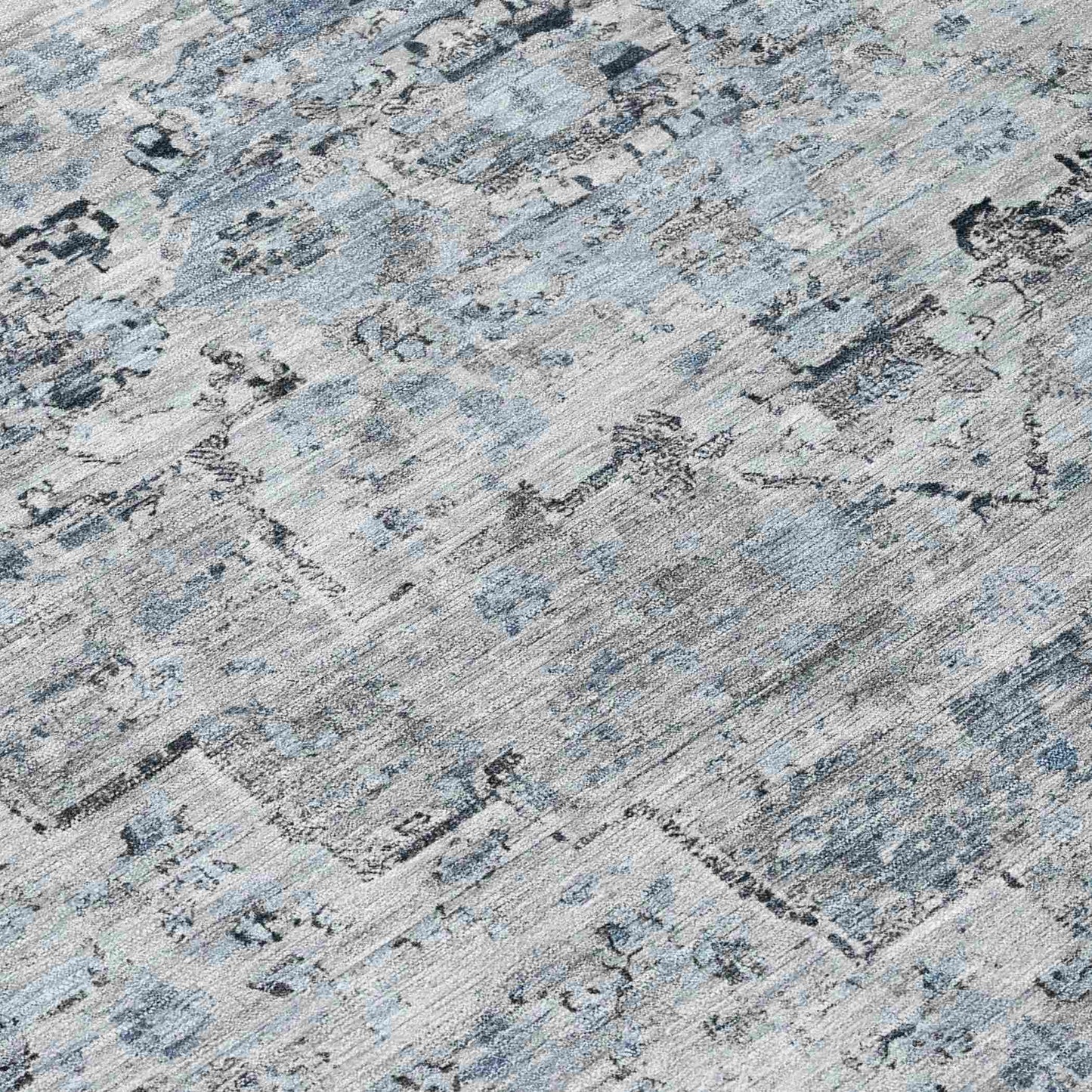 Raeor Blue Washable Indoor-Outdoor Rug