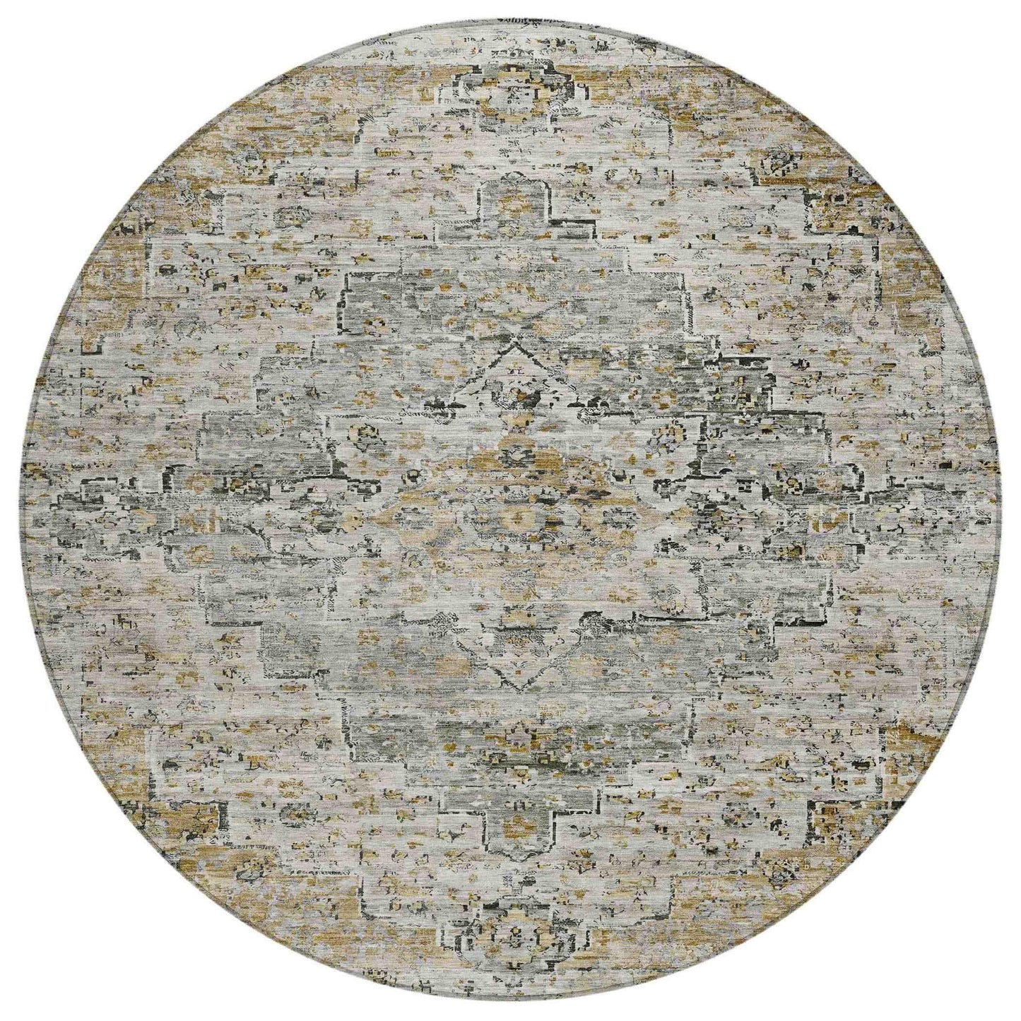Raeor Brown Washable Indoor-Outdoor Rug