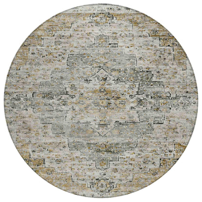 Raeor Brown Washable Indoor-Outdoor Rug