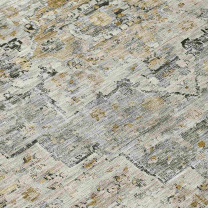 Raeor Brown Washable Indoor-Outdoor Rug