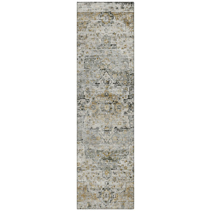 Raeor Brown Washable Indoor-Outdoor Rug