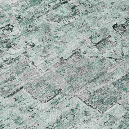 Raeor Teal Washable Indoor-Outdoor Rug