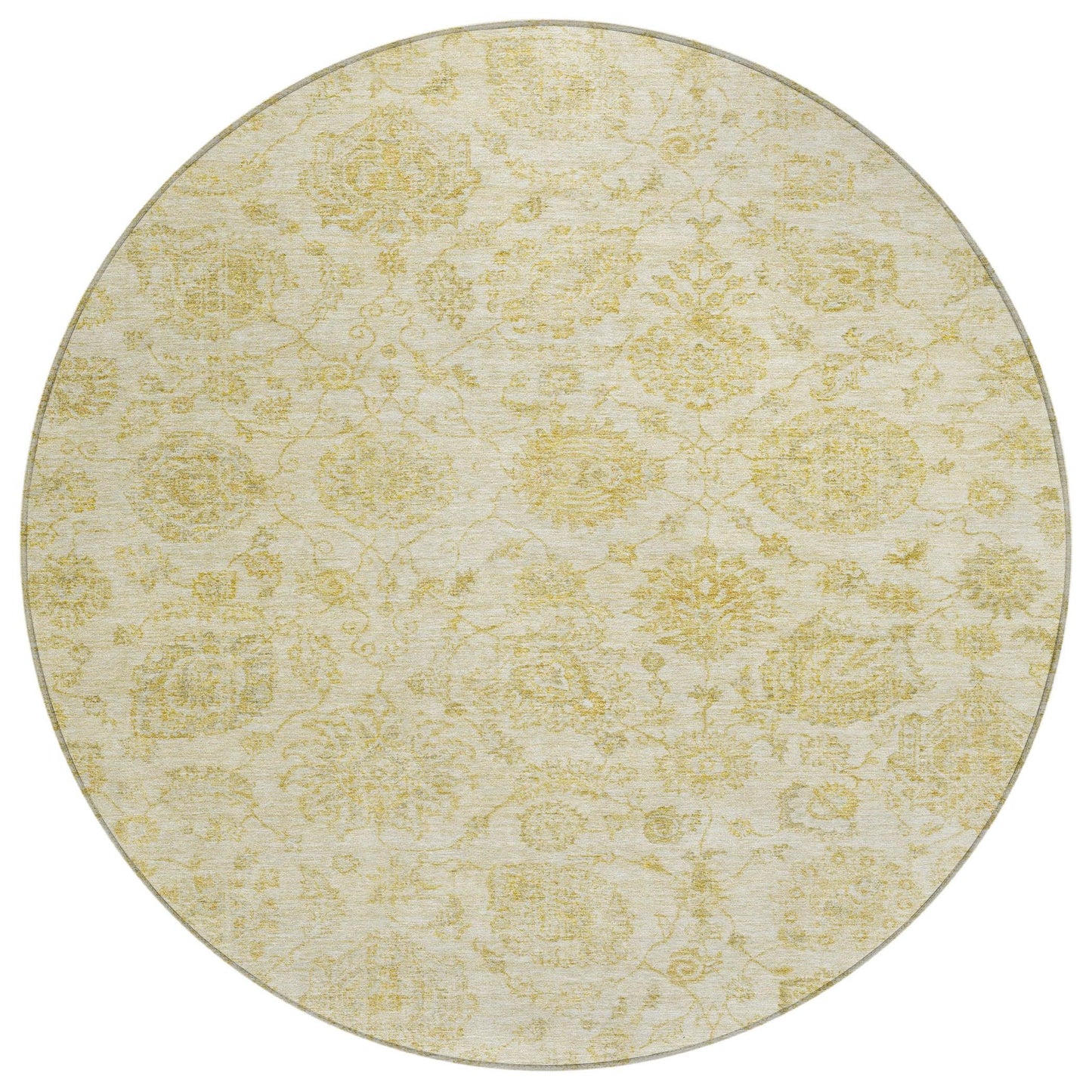 Raeora Gold Washable Indoor-Outdoor Rug