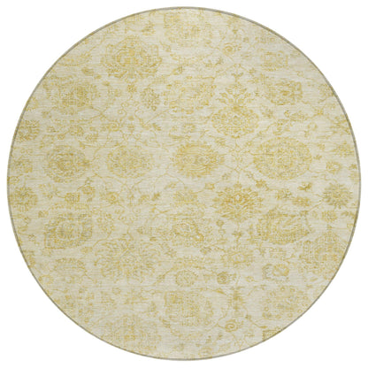 Raeora Gold Washable Indoor-Outdoor Rug