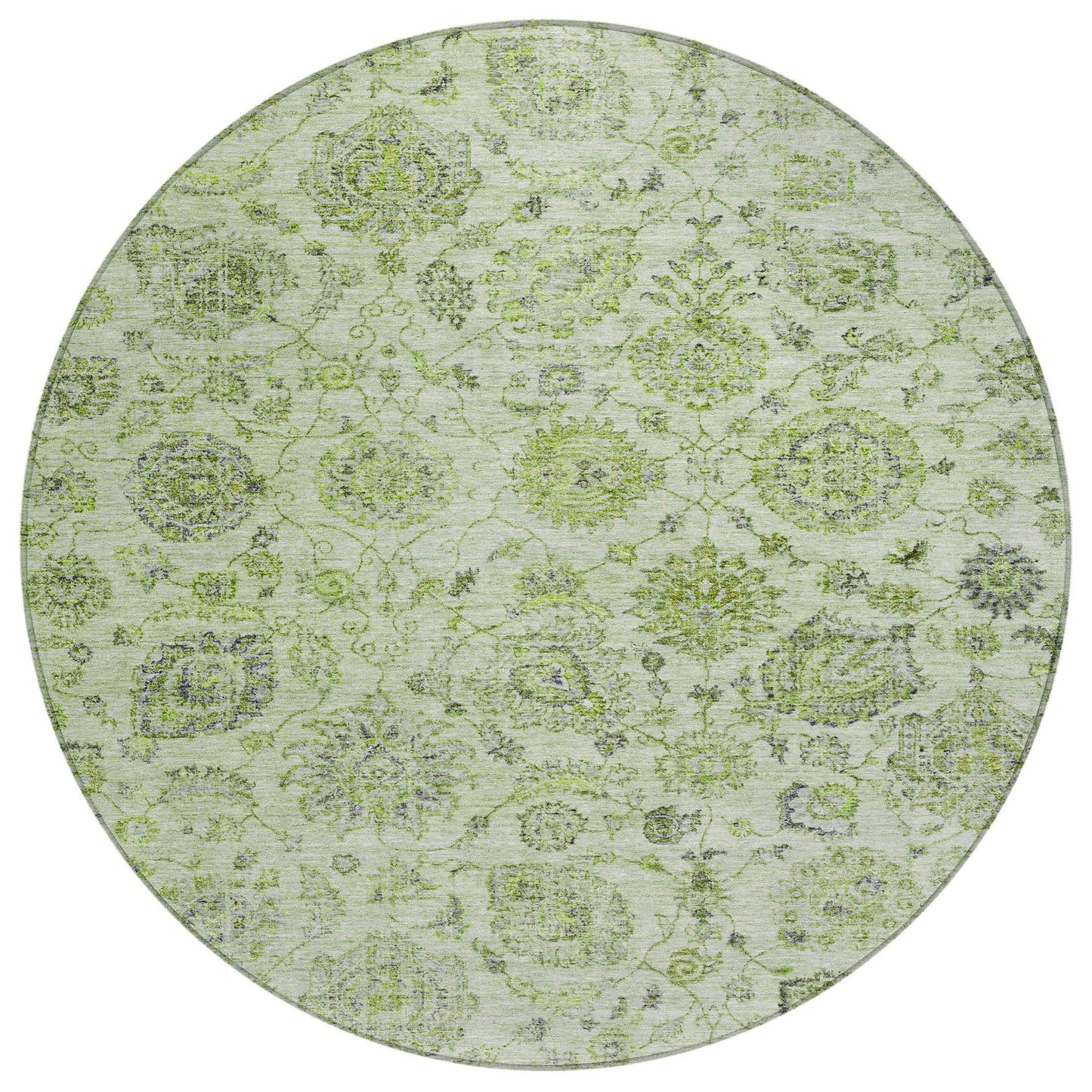 Raeora Green Washable Indoor-Outdoor Rug