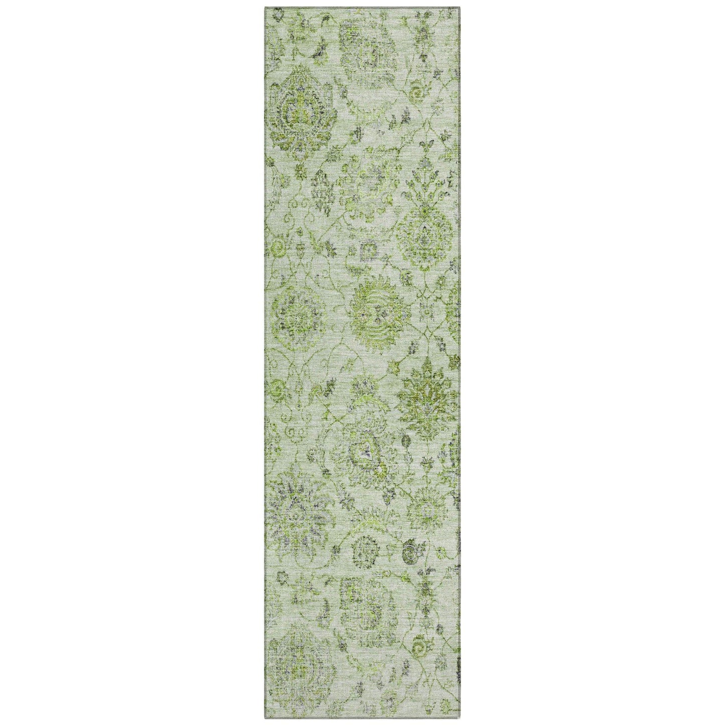 Raeora Green Washable Indoor-Outdoor Rug