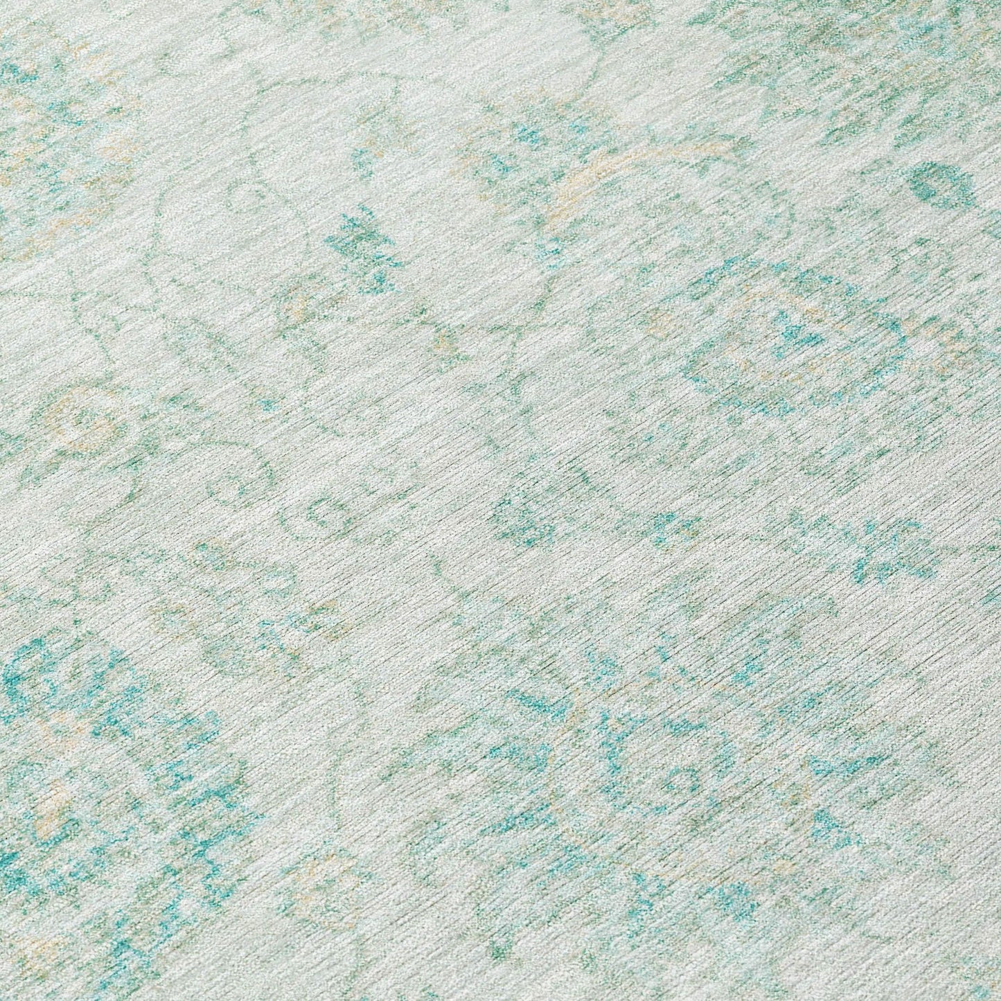 Raeora Teal Washable Indoor-Outdoor Rug