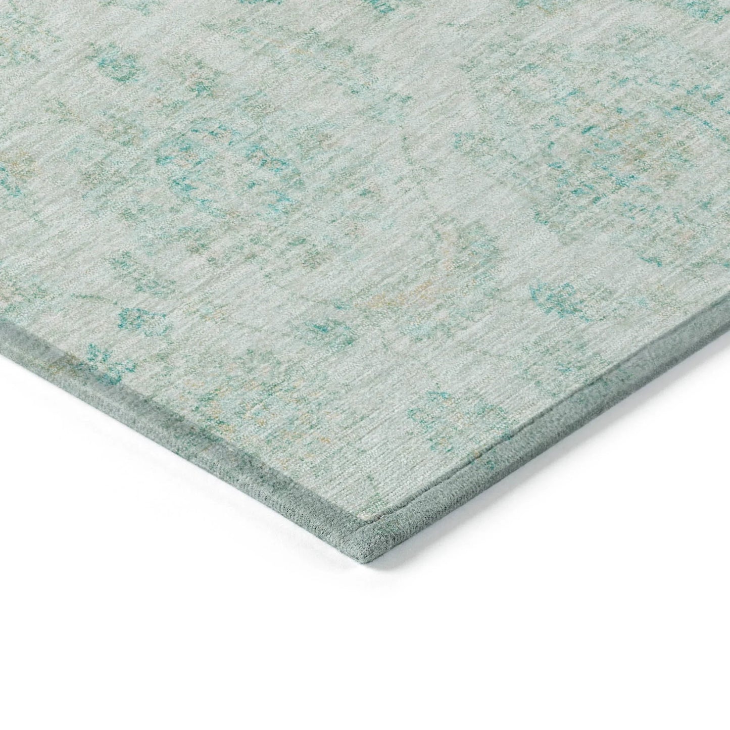 Raeora Teal Washable Indoor-Outdoor Rug