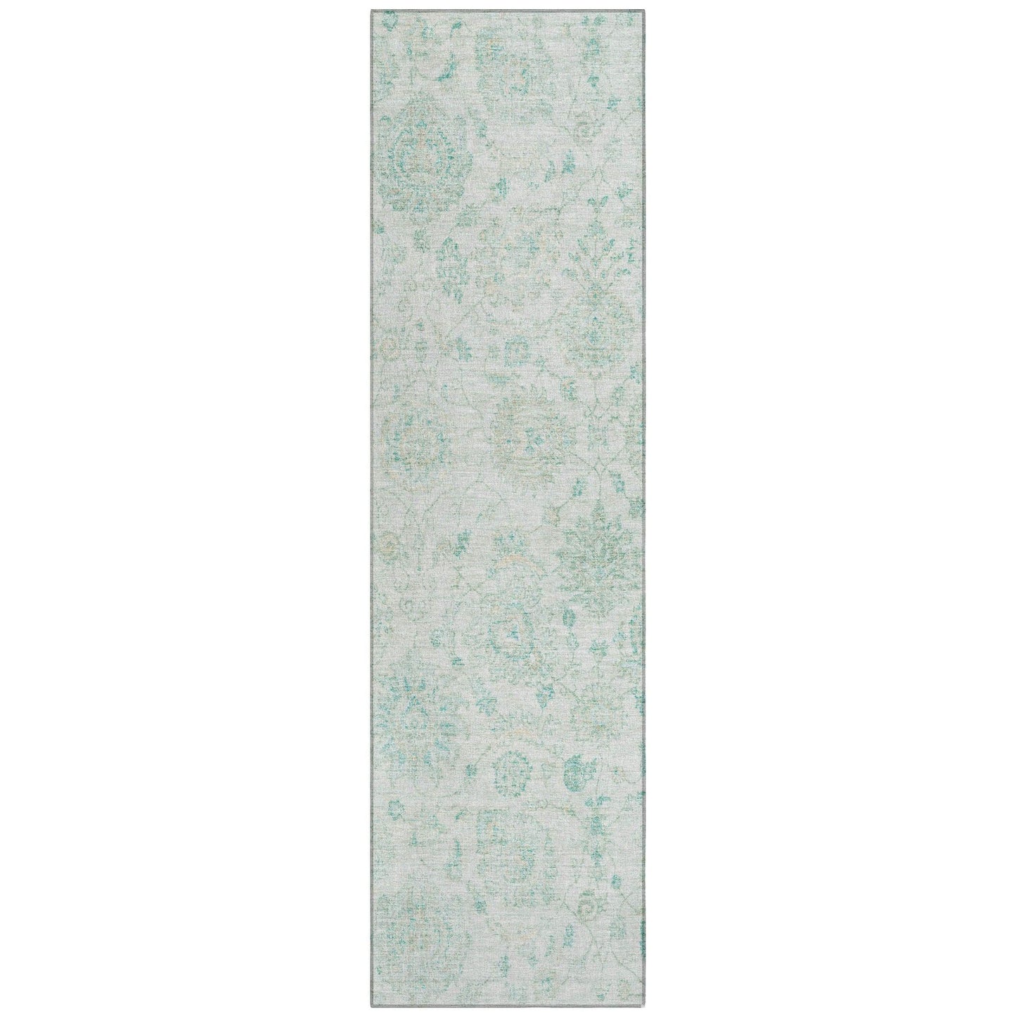 Raeora Teal Washable Indoor-Outdoor Rug