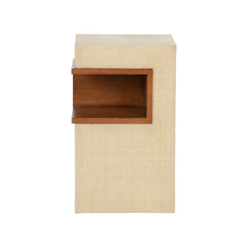 Raffia Covered Book Nook Table - LOOMLAN - Wildwood - Side Tables