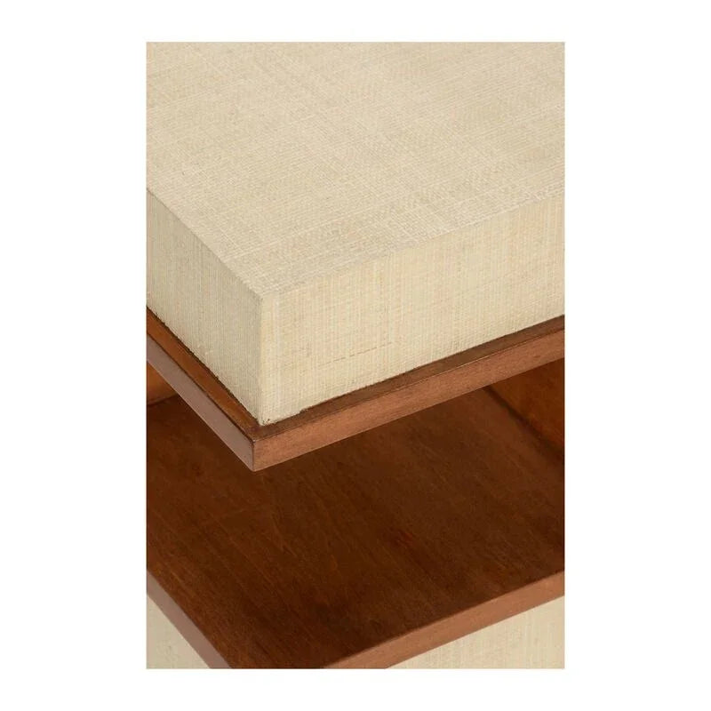 Raffia Covered Book Nook Table - LOOMLAN - Wildwood - Side Tables