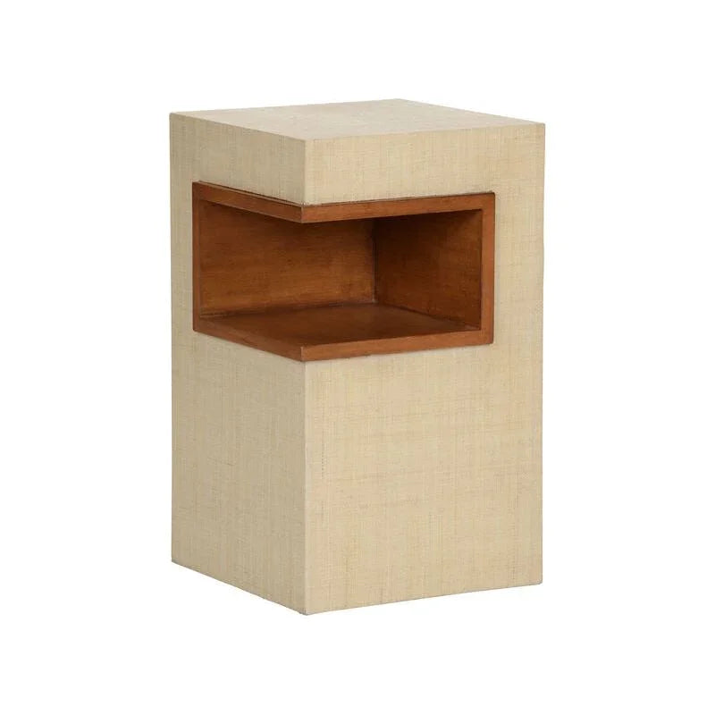 Raffia Covered Book Nook Table - LOOMLAN - Wildwood - Side Tables