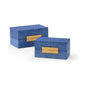 Raffia Covered Box (Set of 2) - LOOMLAN - Chelsea House - Boxes & Bowls