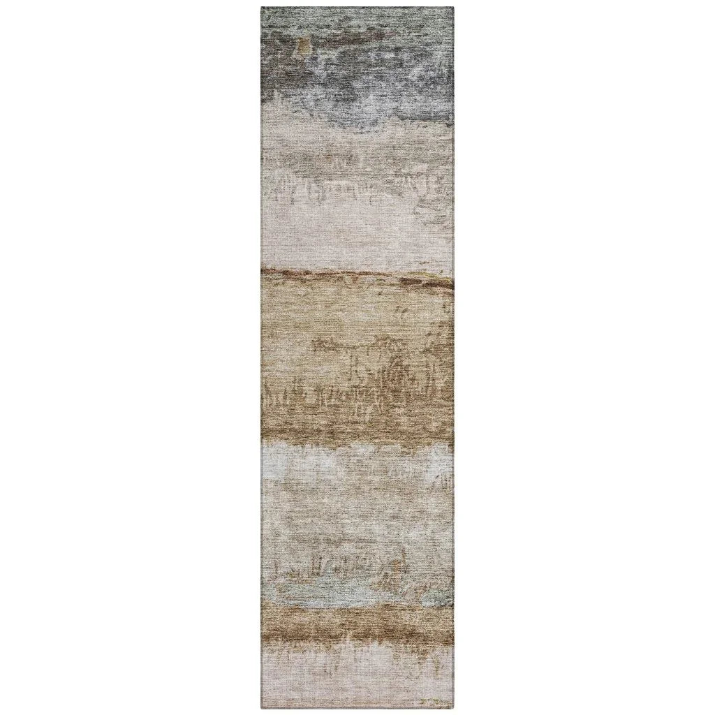 Raffinna Brown Washable Indoor - Outdoor Rug - LOOMLAN - LOOMLAN Rugs - Outdoor Rugs