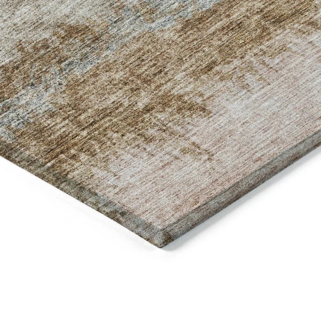 Raffinna Brown Washable Indoor - Outdoor Rug - LOOMLAN - LOOMLAN Rugs - Outdoor Rugs