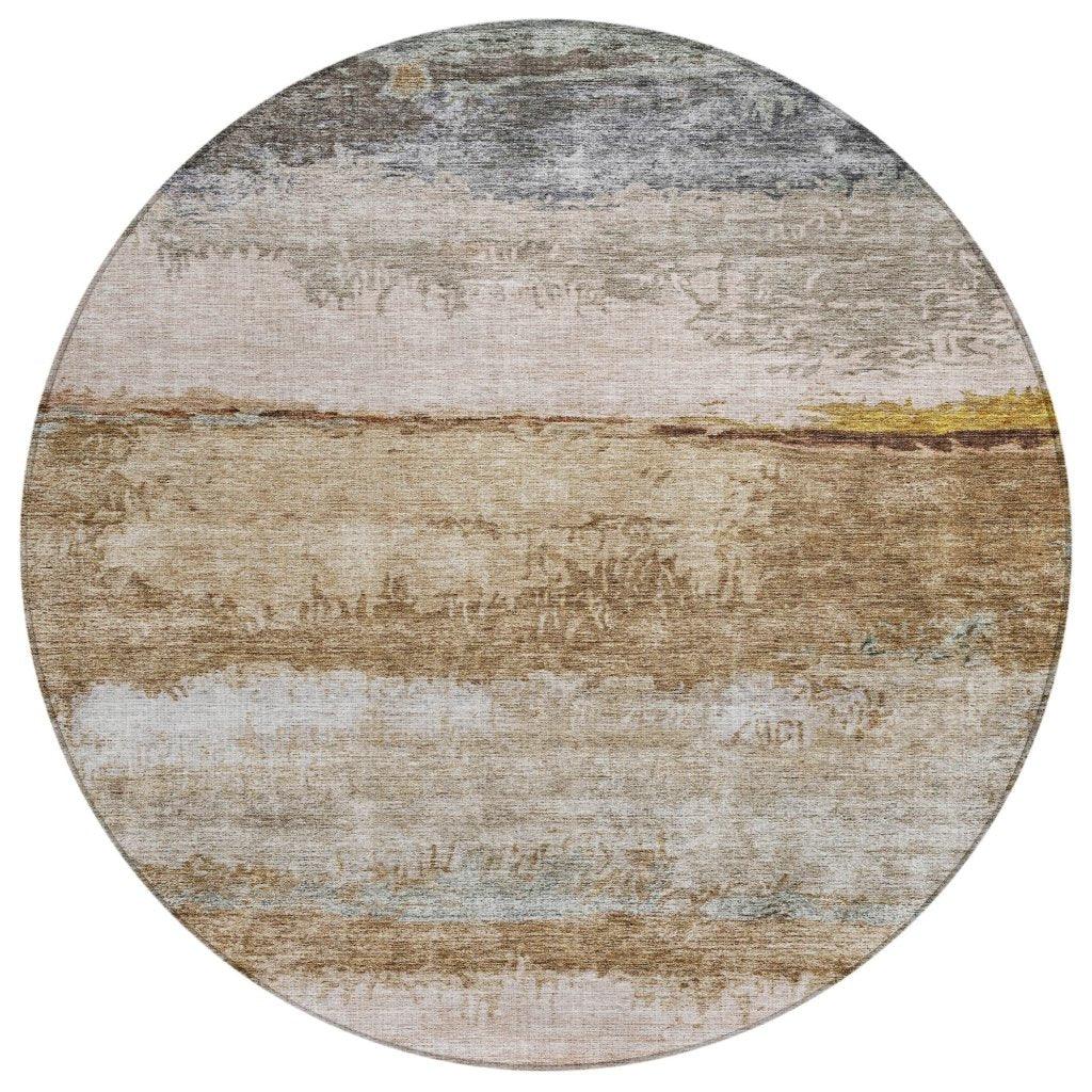 Raffinna Brown Washable Indoor - Outdoor Rug - LOOMLAN - LOOMLAN Rugs - Outdoor Rugs