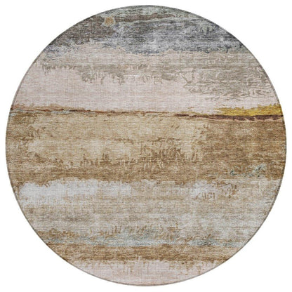 Raffinna Brown Washable Indoor - Outdoor Rug - LOOMLAN - LOOMLAN Rugs - Outdoor Rugs