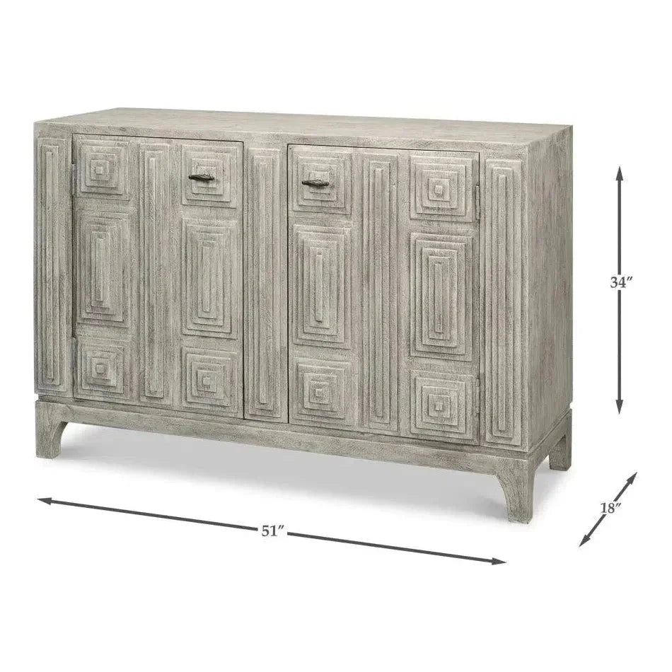 Rafina Two Door Cabinet For Living Room - LOOMLAN - Sarreid - Sideboards