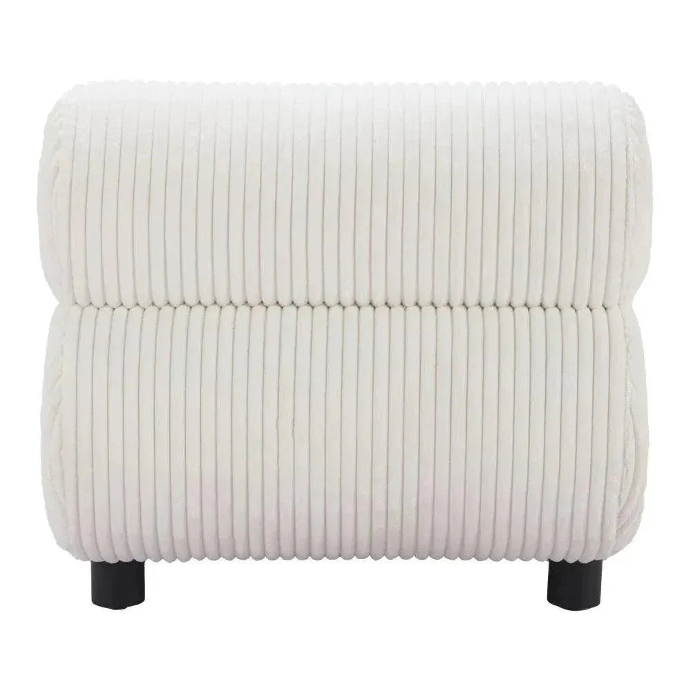 Rahat Wood White Armless Accent Chair - LOOMLAN - Zuo Modern - Club Chairs