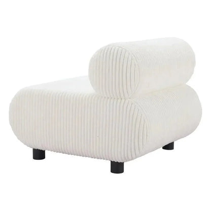 Rahat Wood White Armless Accent Chair - LOOMLAN - Zuo Modern - Club Chairs