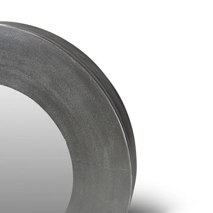 Rahi Reclaimed Cast Aluminum Round Wall Mirror - LOOMLAN - Urbia - Wall Mirrors