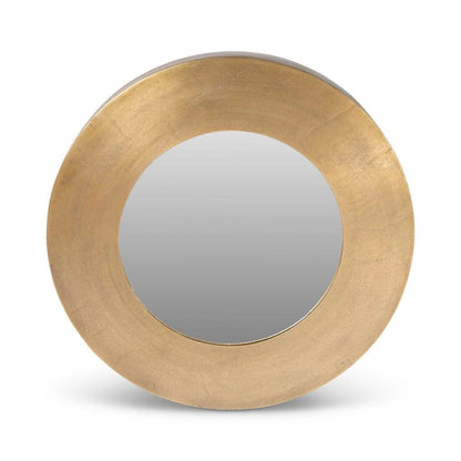 Rahi Reclaimed Cast Aluminum Round Wall Mirror - LOOMLAN - Urbia - Wall Mirrors