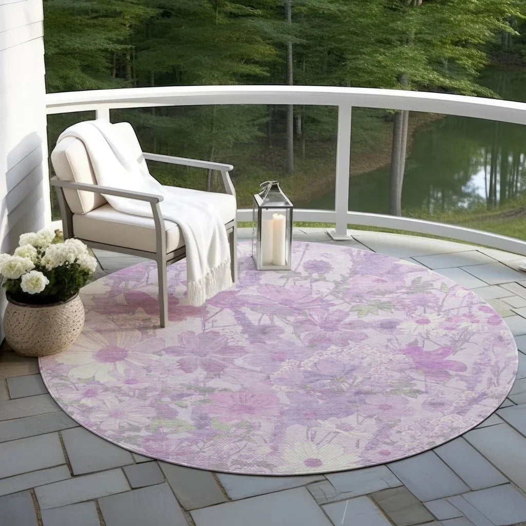 Raimana Purple Washable Indoor - Outdoor Rug - LOOMLAN - LOOMLAN Rugs - Outdoor Rugs