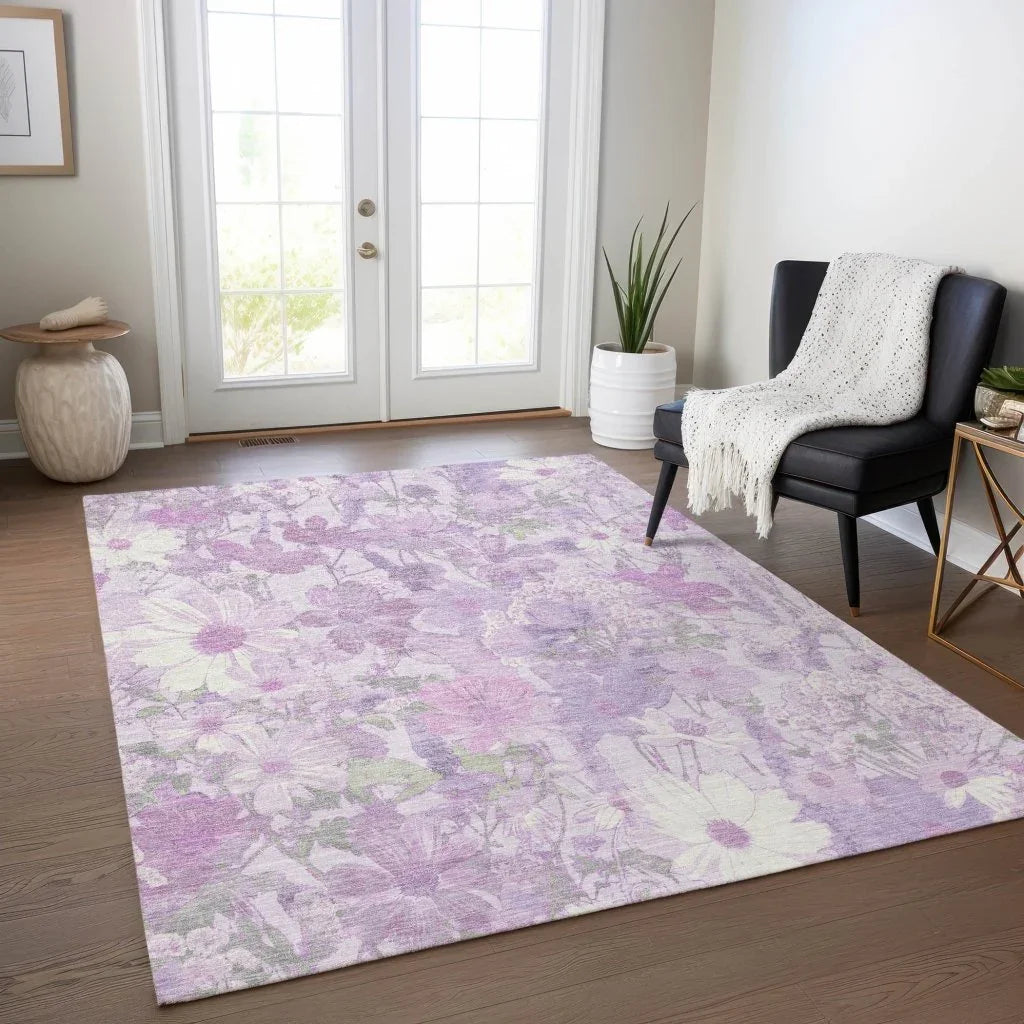 Raimana Purple Washable Indoor - Outdoor Rug - LOOMLAN - LOOMLAN Rugs - Outdoor Rugs