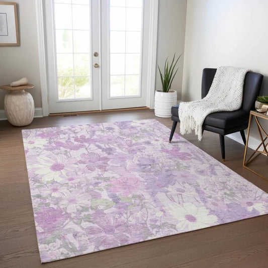 Raimana Purple Washable Indoor - Outdoor Rug - LOOMLAN - LOOMLAN Rugs - Outdoor Rugs