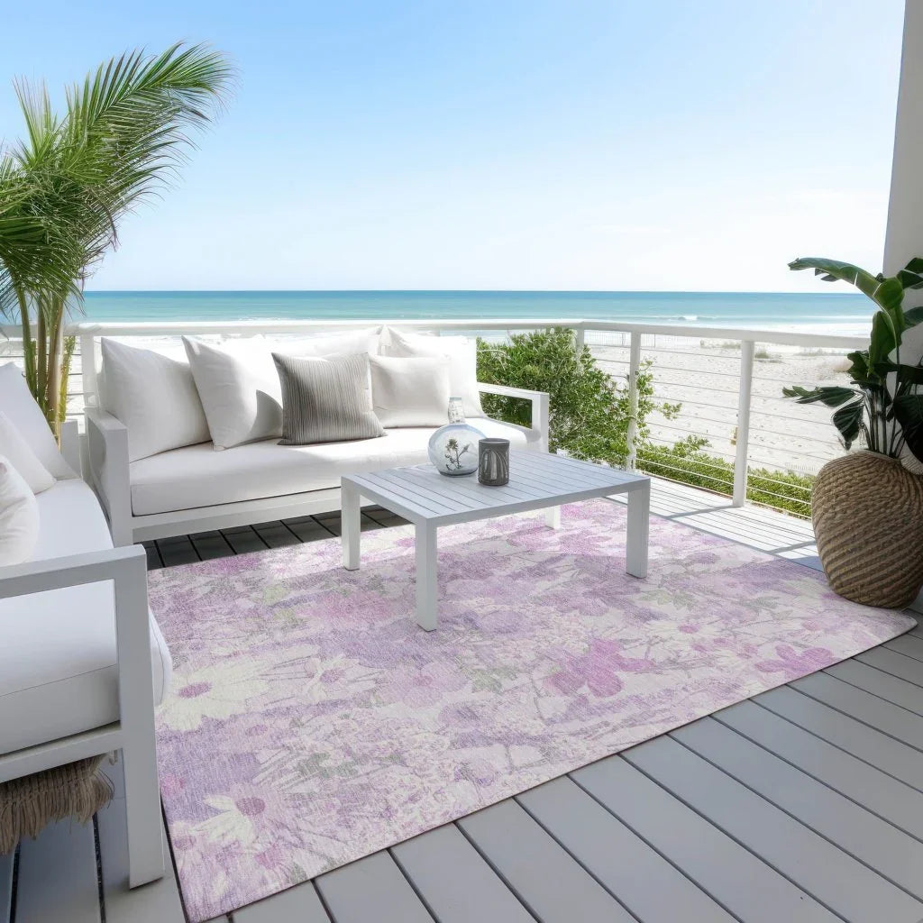 Raimana Purple Washable Indoor - Outdoor Rug - LOOMLAN - LOOMLAN Rugs - Outdoor Rugs