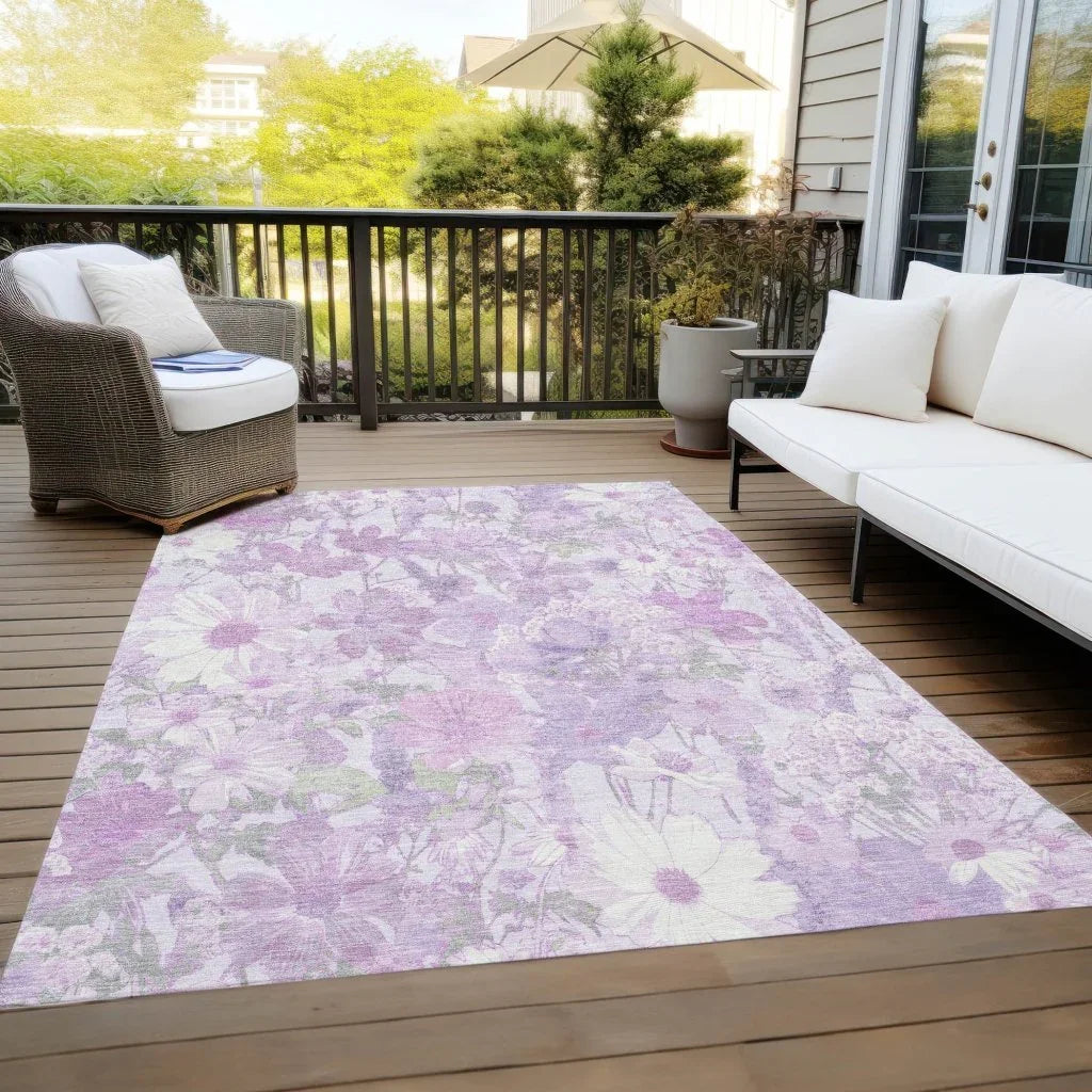 Raimana Purple Washable Indoor - Outdoor Rug - LOOMLAN - LOOMLAN Rugs - Outdoor Rugs