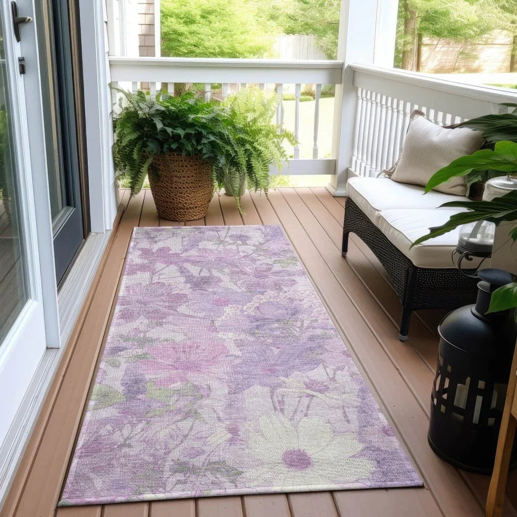 Raimana Purple Washable Indoor - Outdoor Rug - LOOMLAN - LOOMLAN Rugs - Outdoor Rugs