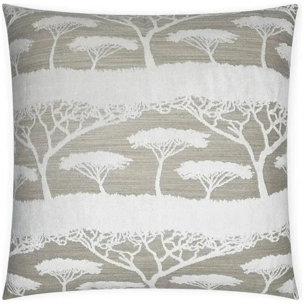 Raintree Floral Tan Taupe Large Throw Pillow Insert - LOOMLAN - D.V. Kap - Throw Pillows