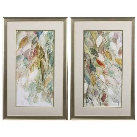 Rainy Cascade Blue Framed Wall Art 2PC