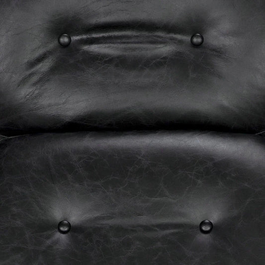 Randers Black Leather Arm Chair - LOOMLAN - Noir - Club Chairs