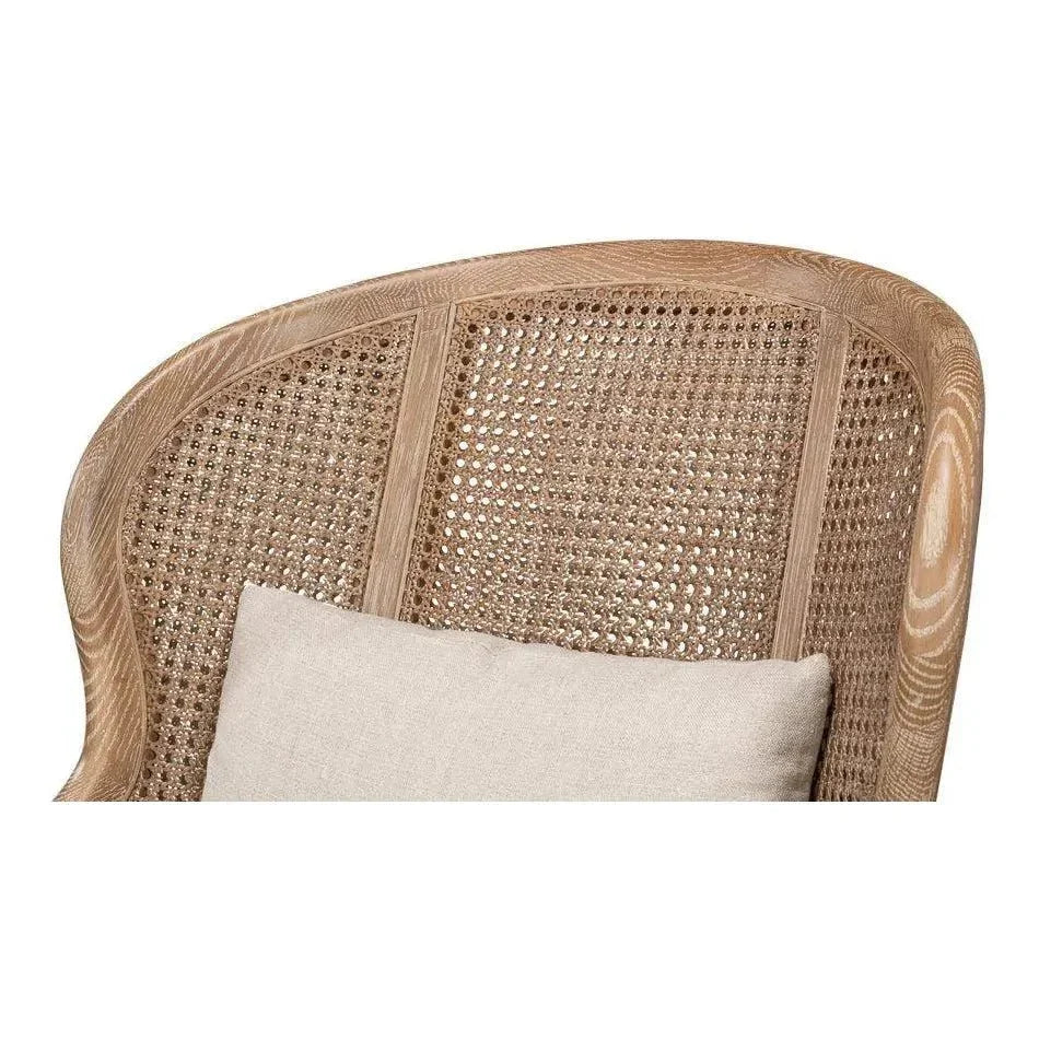 Randolph Wing Accent Chair Cane & Wood Frame - LOOMLAN - Sarreid - Accent Chairs