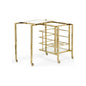 Rankin Brass Finish Bar Cart-Home Bar Carts-Chelsea House-LOOMLAN