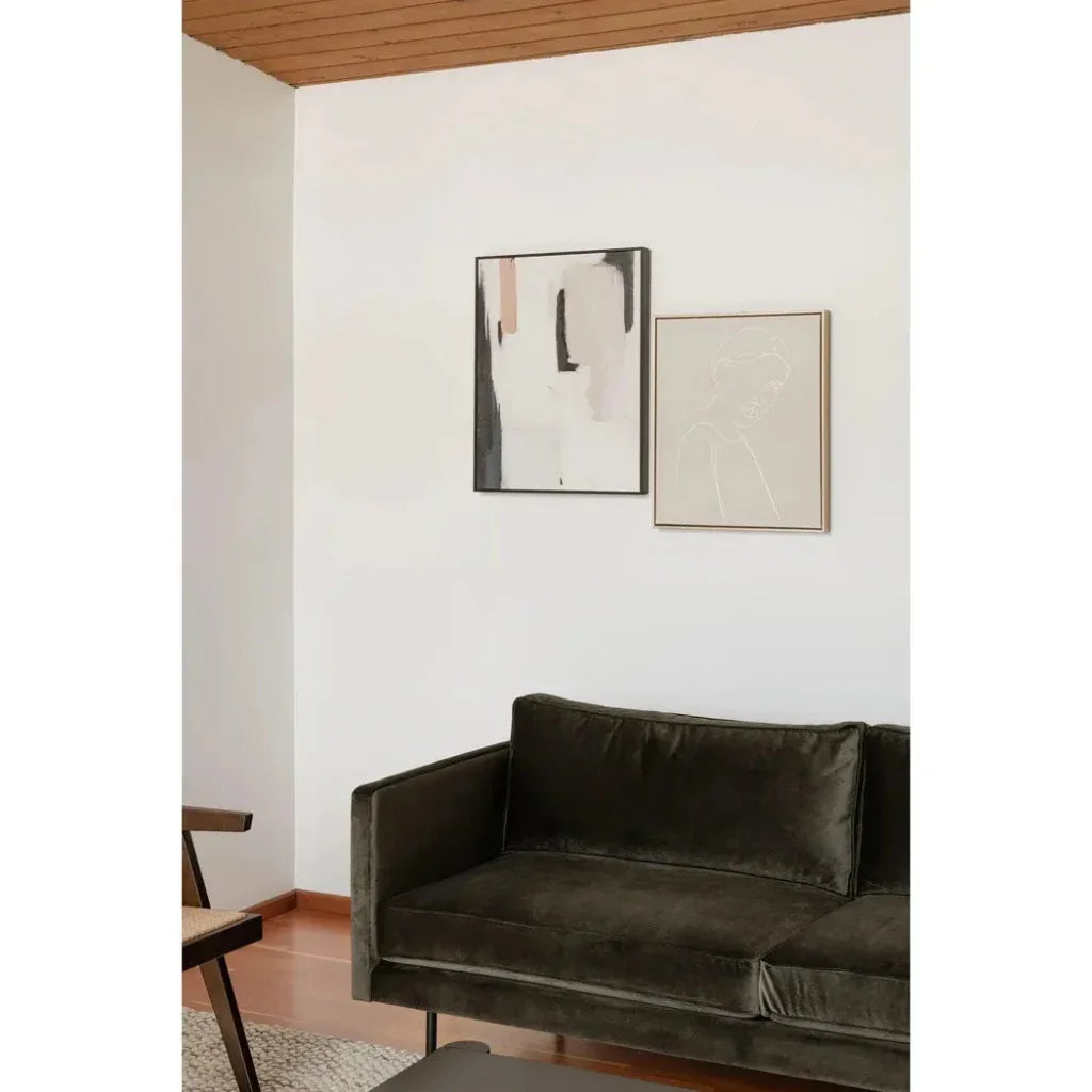 Raphael Performance Fabric and Solid Wood Green Sofa - LOOMLAN - Moe's Home - Sofas & Loveseats