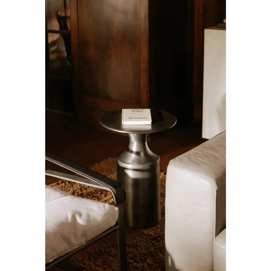 Rassa Aluminum Round Accent Table - LOOMLAN - Moe's Home - Side Tables