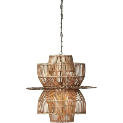 Rattan Bamboo & Iron Over Island Beach House Pendant - LOOMLAN - Jamie Young - Pendants